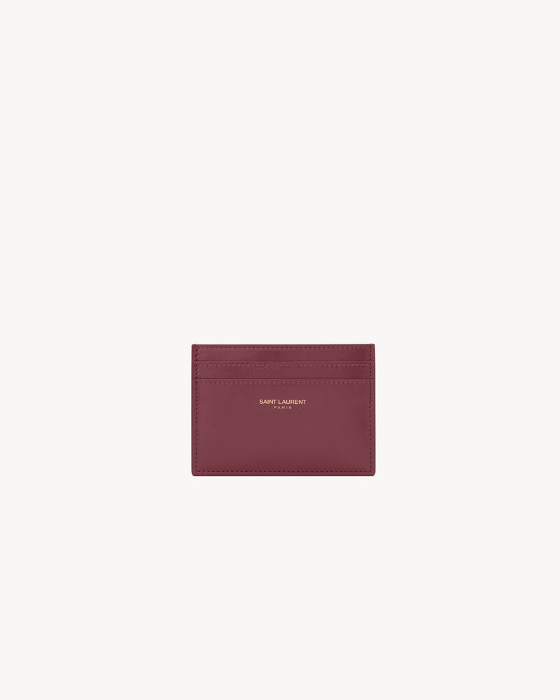 SAINT LAURENT PARIS card case in shiny leather