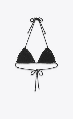 triangle bikini top in crochet cotton
