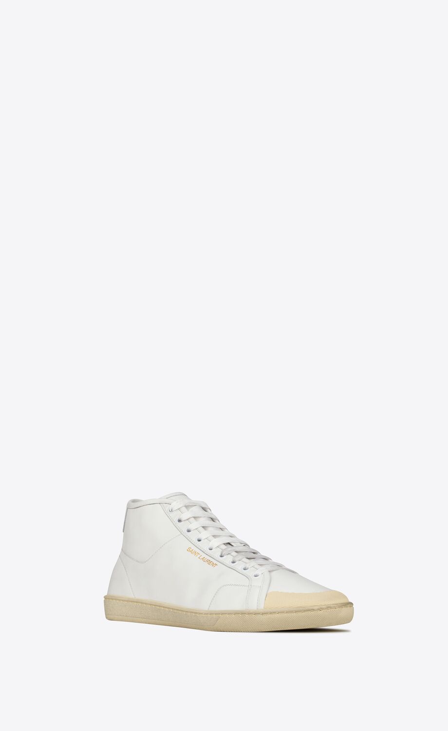 COURT CLASSIC SL/39 mid-top sneakers in grained leather | Saint Laurent ...