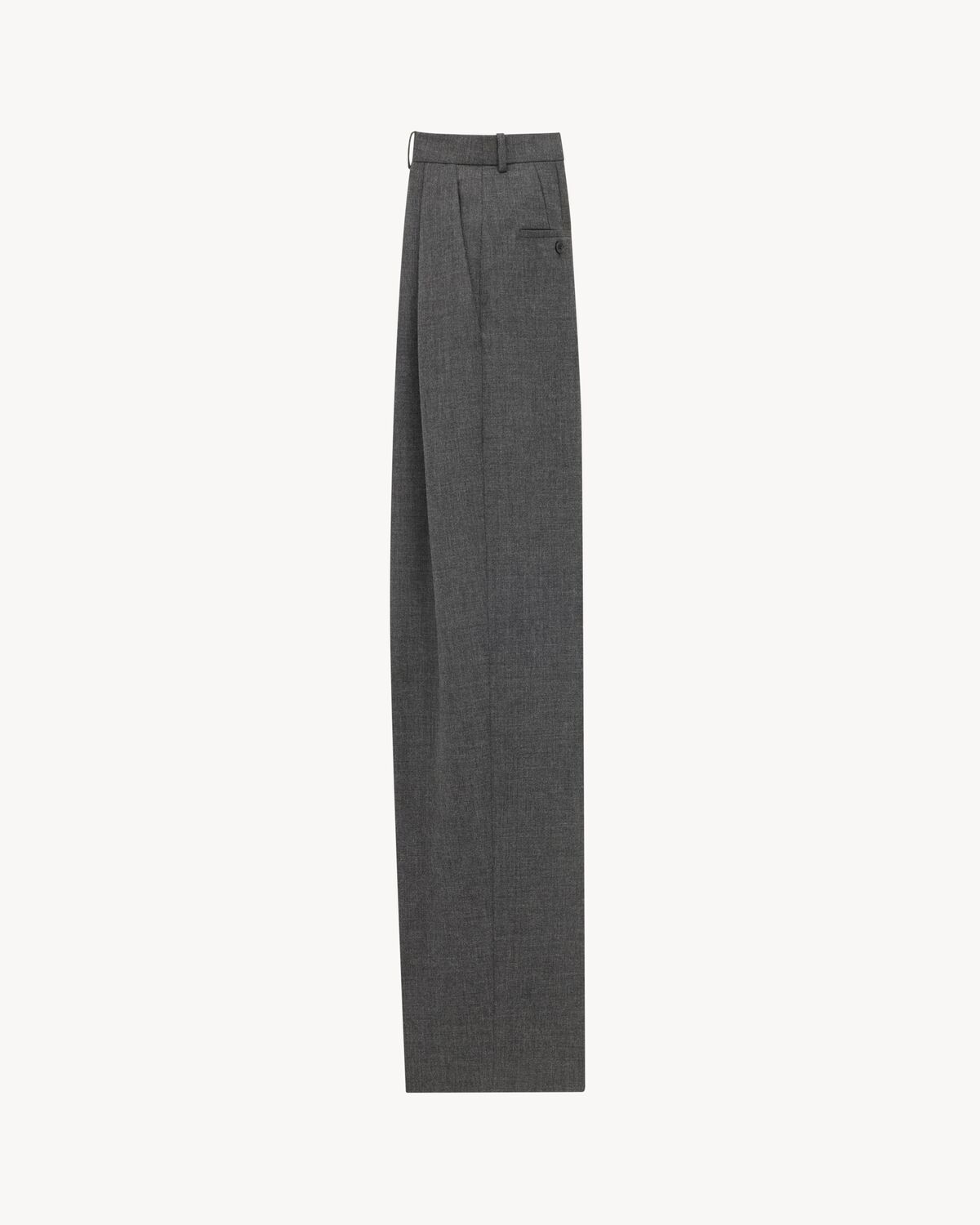 wide-leg pants in wool chiné