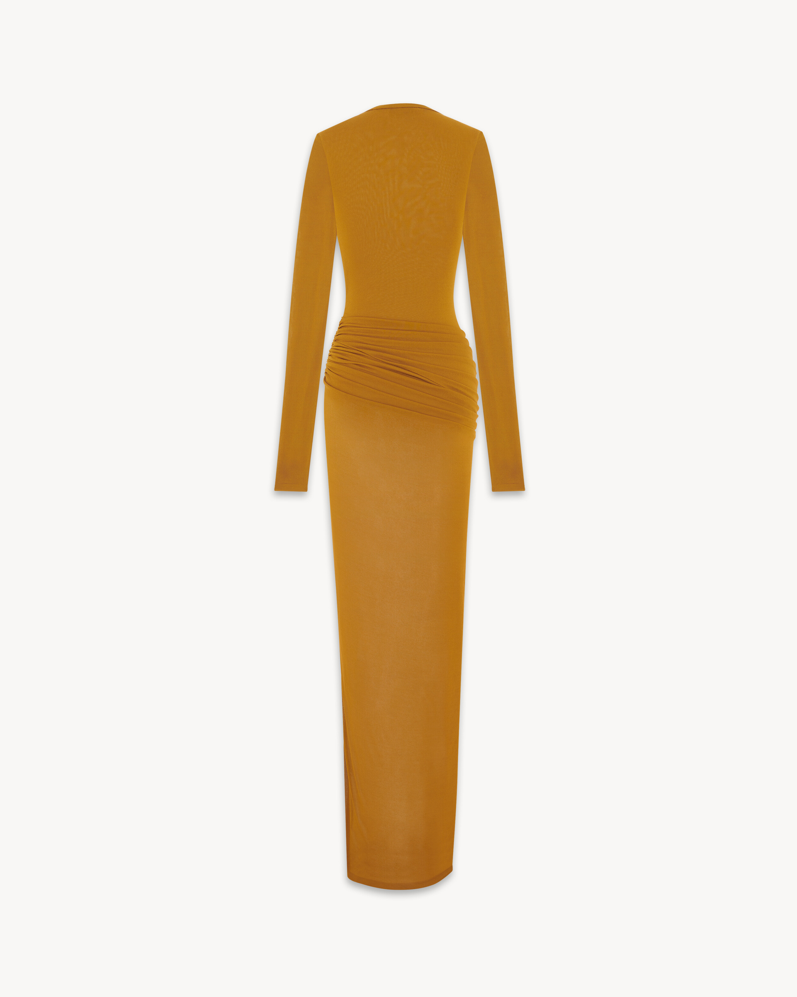 long draped dress in jersey voile