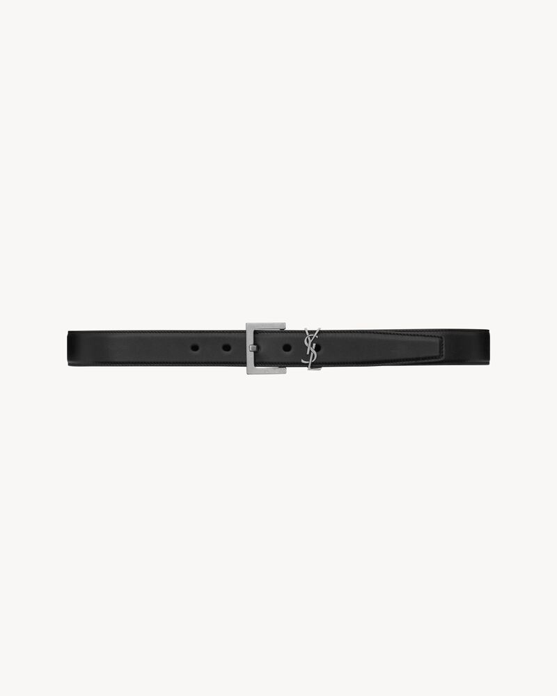 Cassandre belt with square buckle in smooth leather