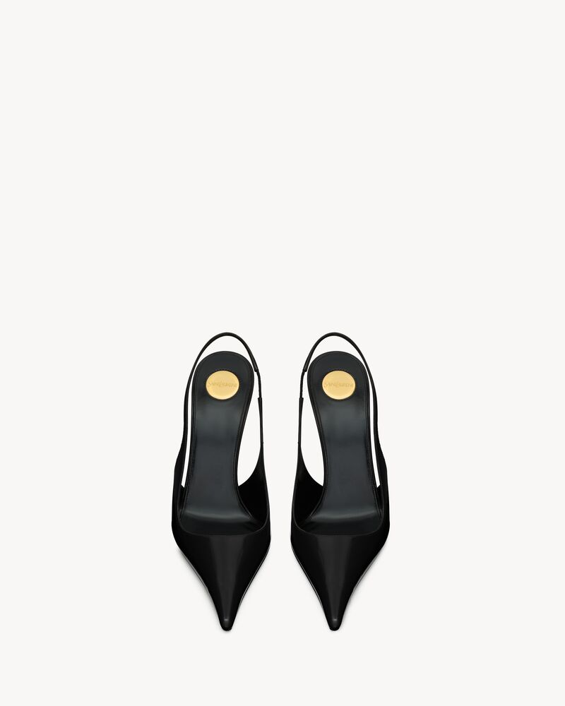 VENDOME slingback pumps in glazed leather