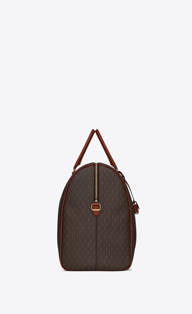 LE MONOGRAMME 72H DUFFLE IN CASSANDRE CANVAS AND SMOOTH LEATHER, Saint  Laurent