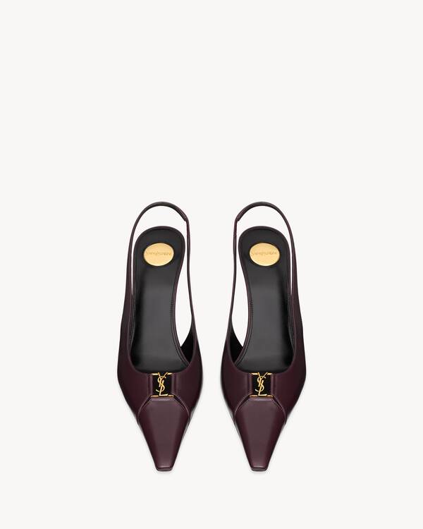 Saint Laurent Killer Mule in Nero & Crystal Velvet | FWRD