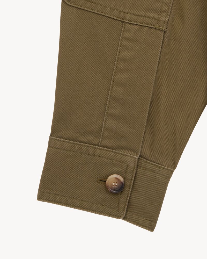 overshirt in cotton twill