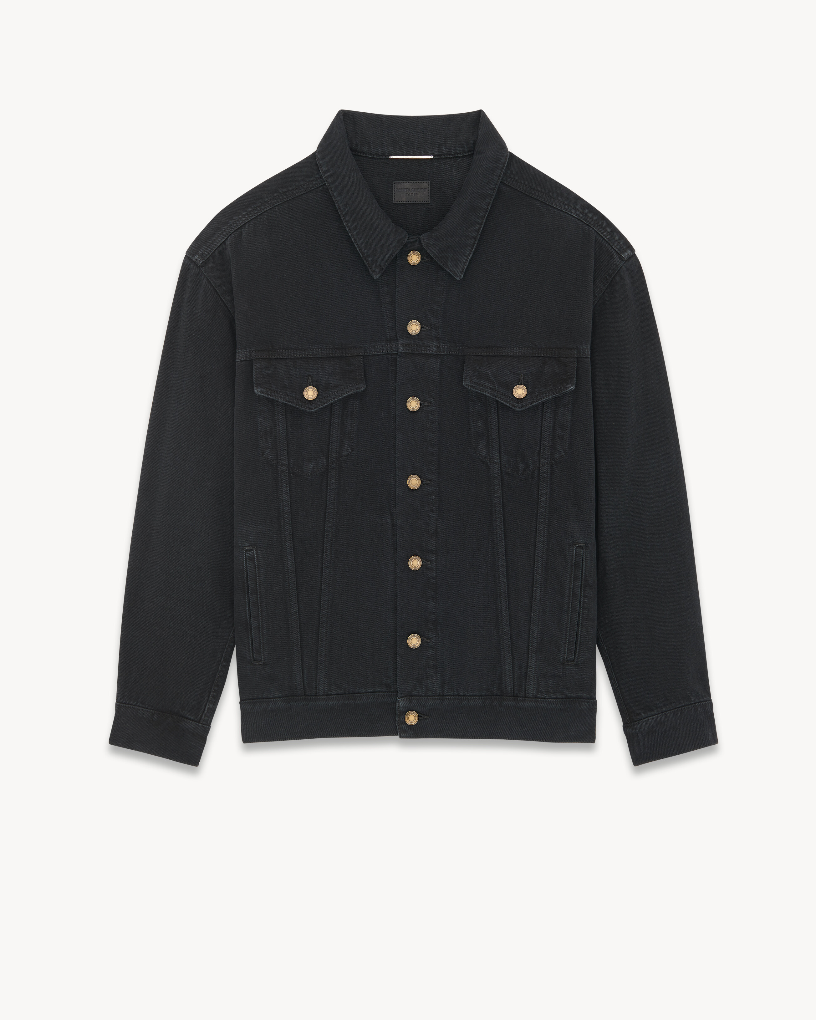 Giacca oversize in denim nero fumo
