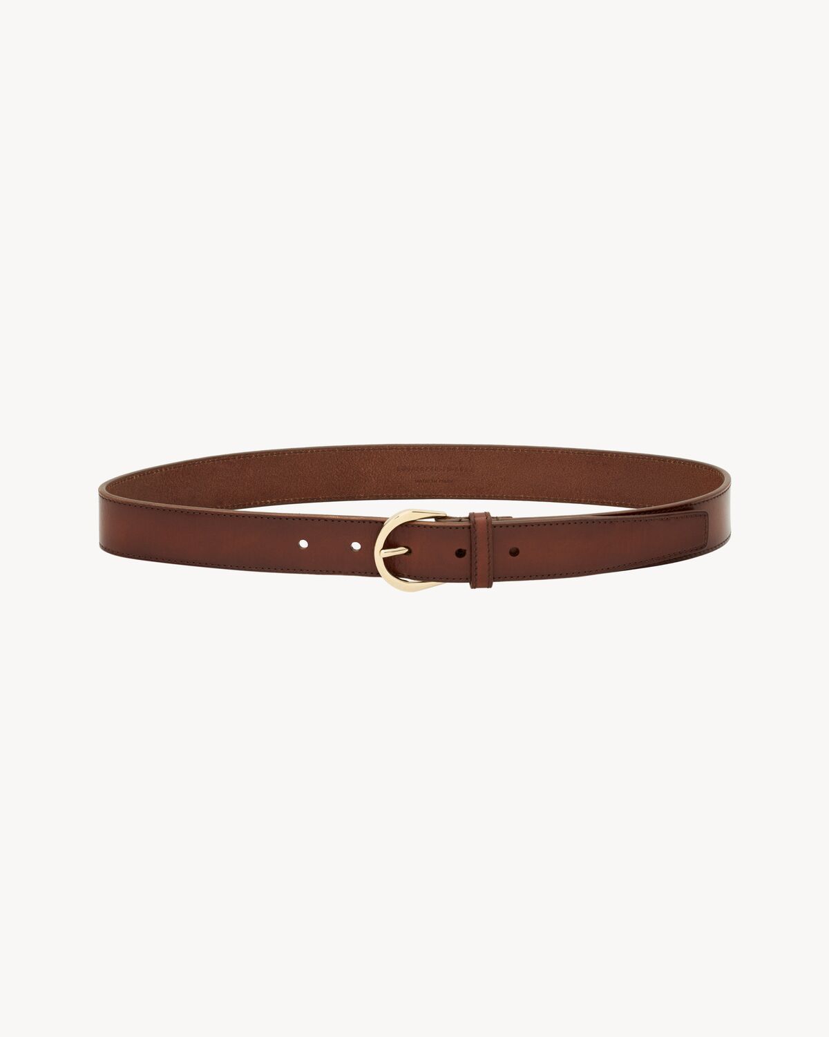 crescent moon belt in leather