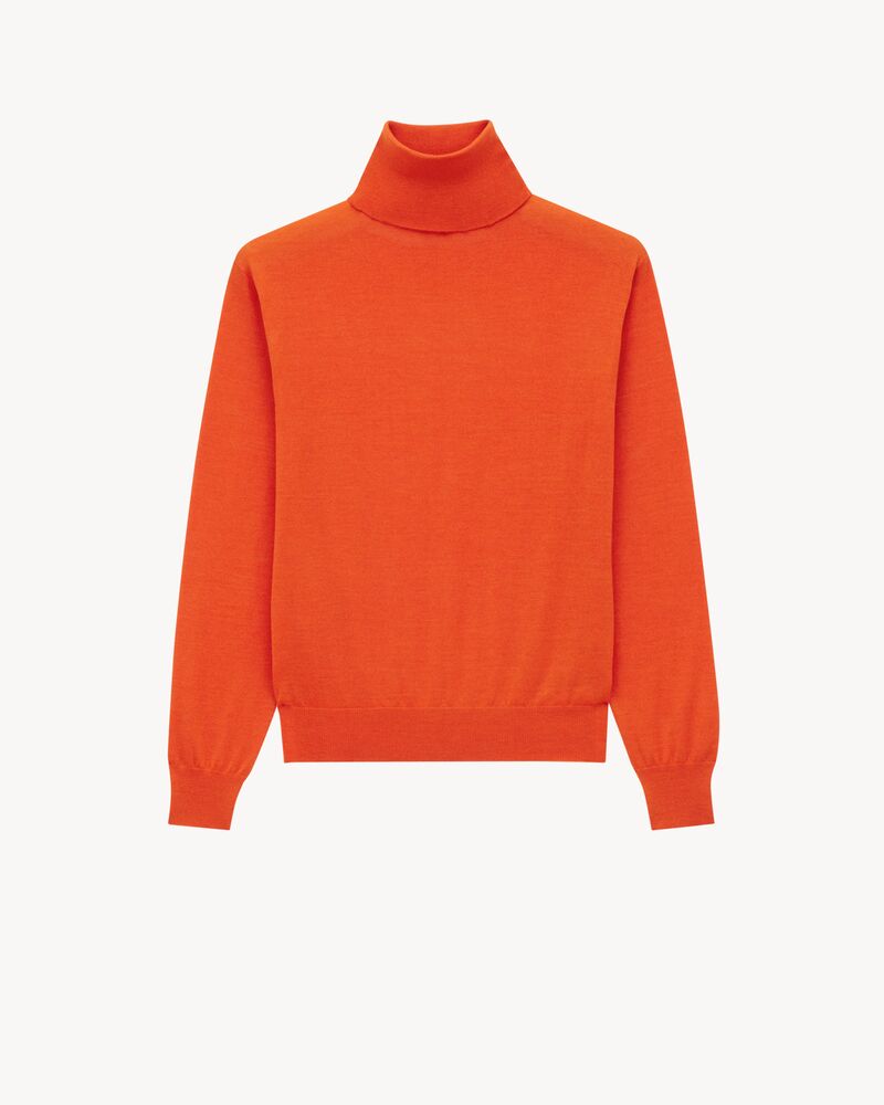 turtleneck sweater in cashmere, wool and silk