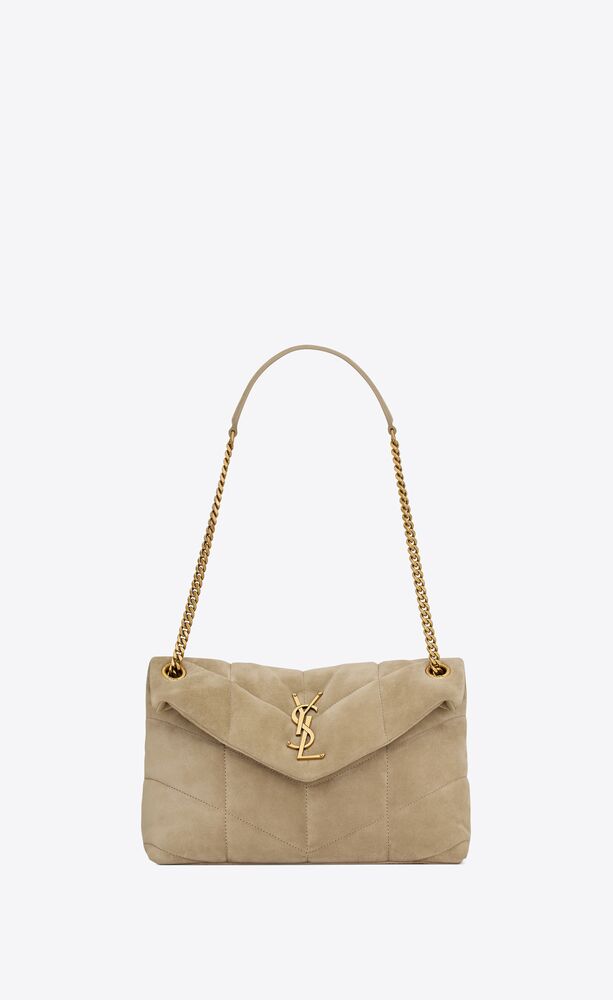 Small YSL Loulou Bag in Cinnamon Suede