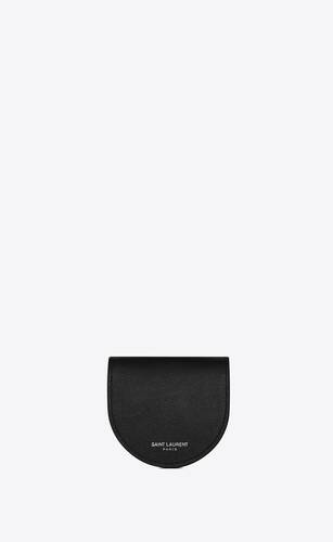 coin purse in grain de poudre embossed leather