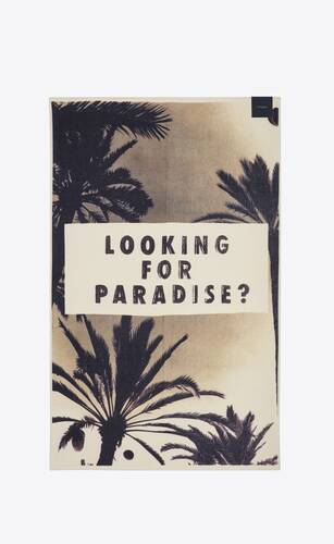 "fake billboards (looking for paradise?) #6" towel
