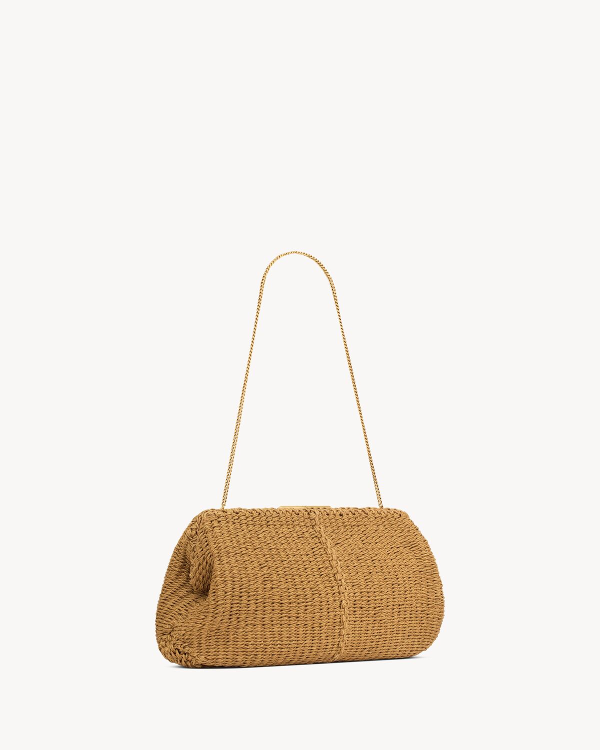 saint laurent clutch de cuerda