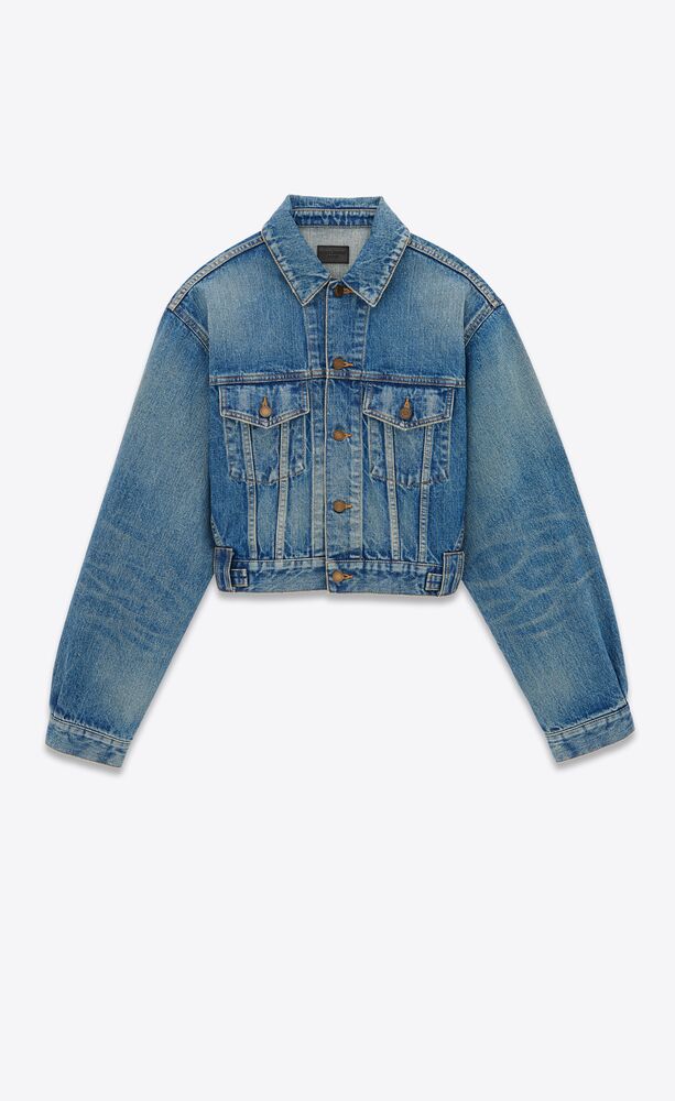 80's jacket in vintage blue denim