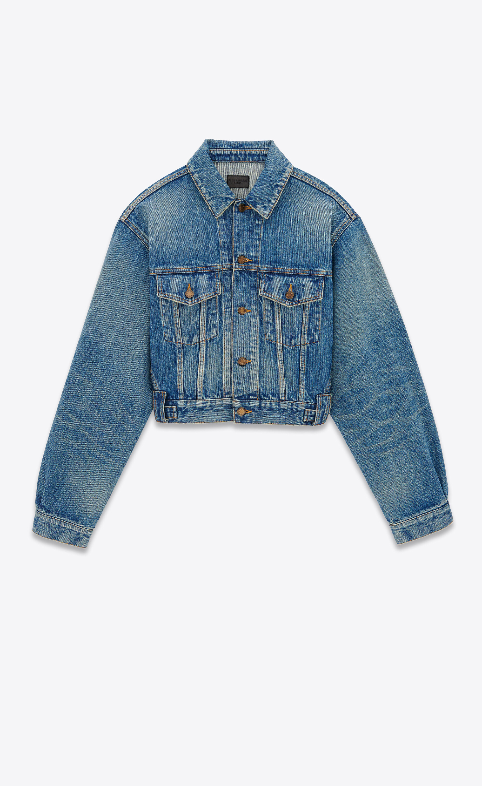 80's jacket in vintage blue denim | Saint Laurent | YSL.com