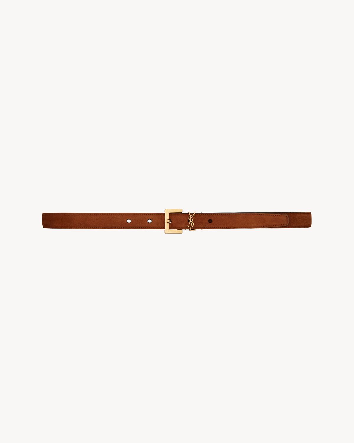 CASSANDRE THIN BELT WITH SQUARE BUCKLE IN SUEDE