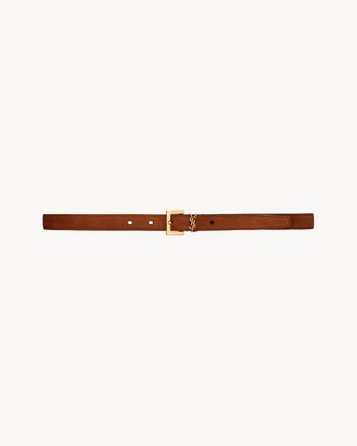 KAJA REVERSIBLE SUEDE SQUARE RING BELT