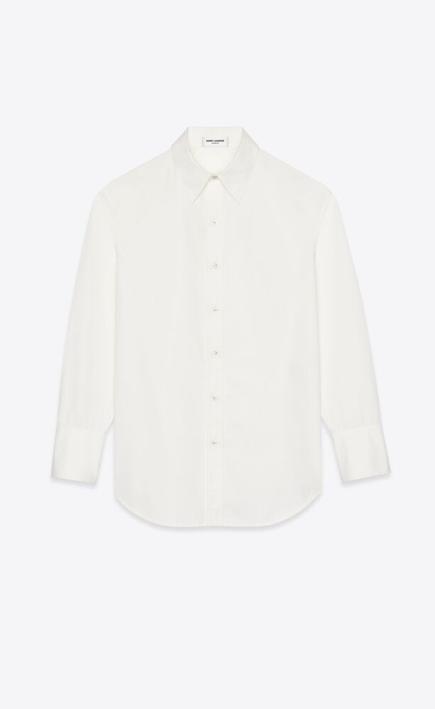 camisa oversize de popelina de algodón