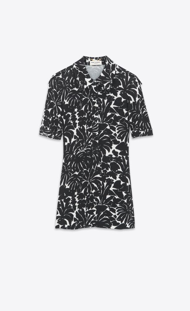 vestido estilo camiseta de punto con motivo de palmeras