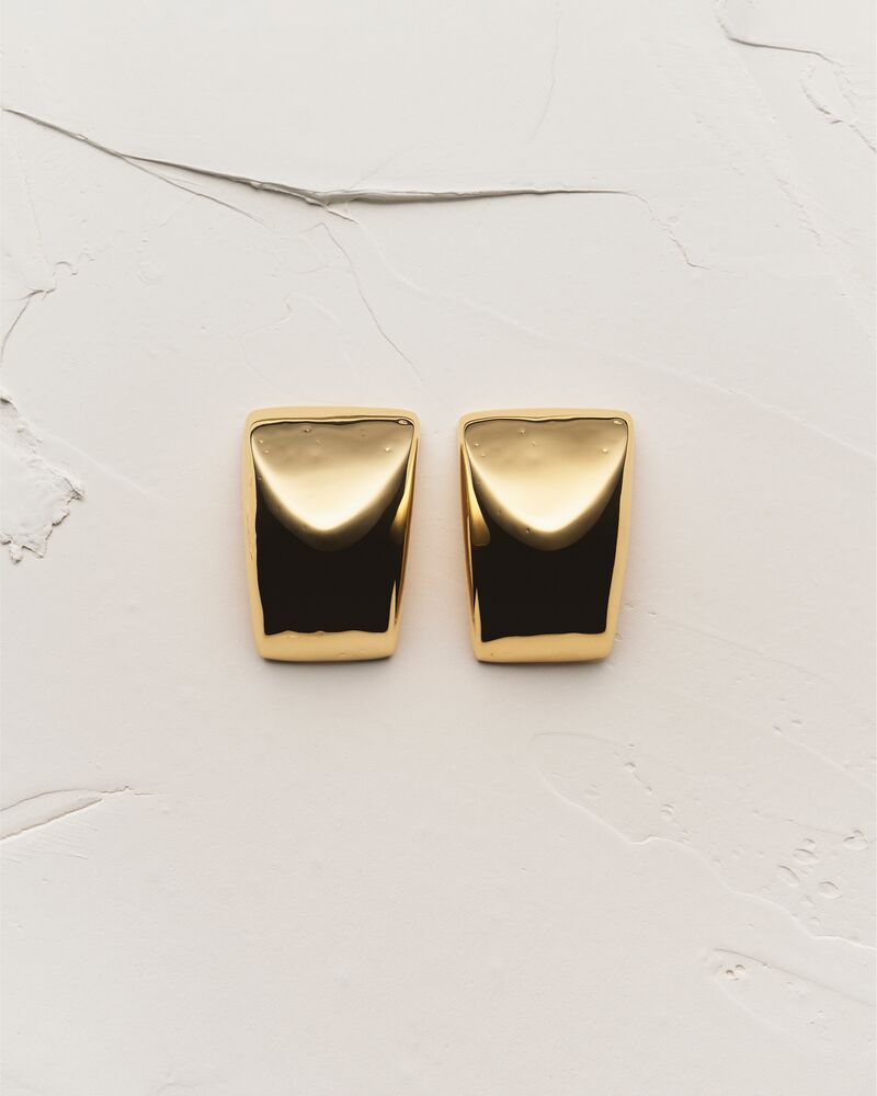 pyramid earrings in 18k yellow gold