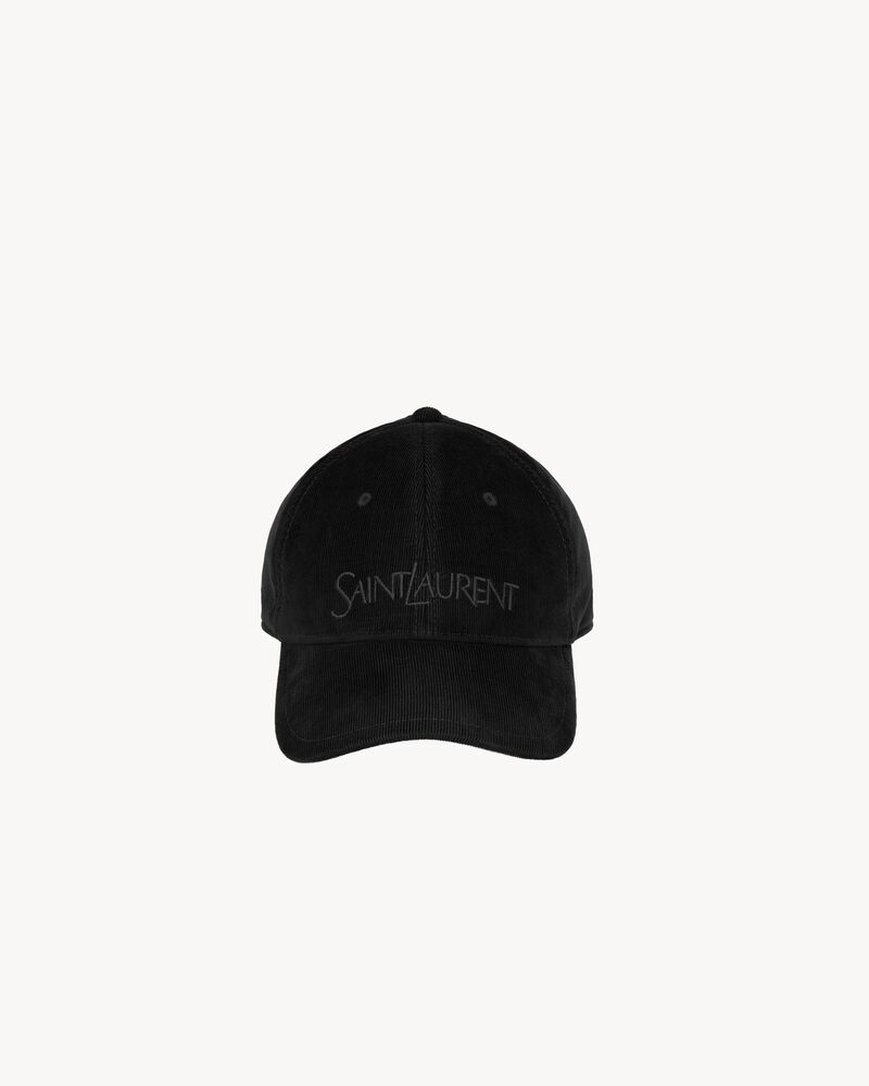 Casquette SAINT LAURENT en velours côtelé