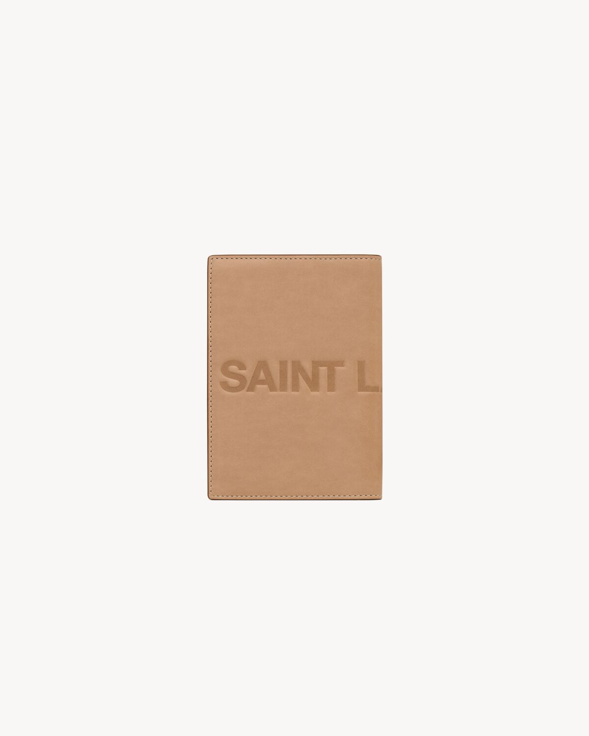 Funda para pasaporte Saint Laurent de piel de curtido vegetal