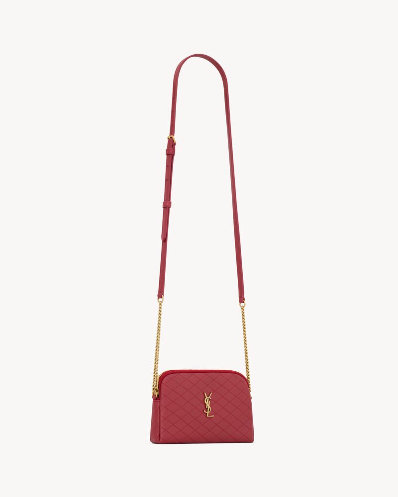 Pochette con cremallera Gaby de piel de cordero
