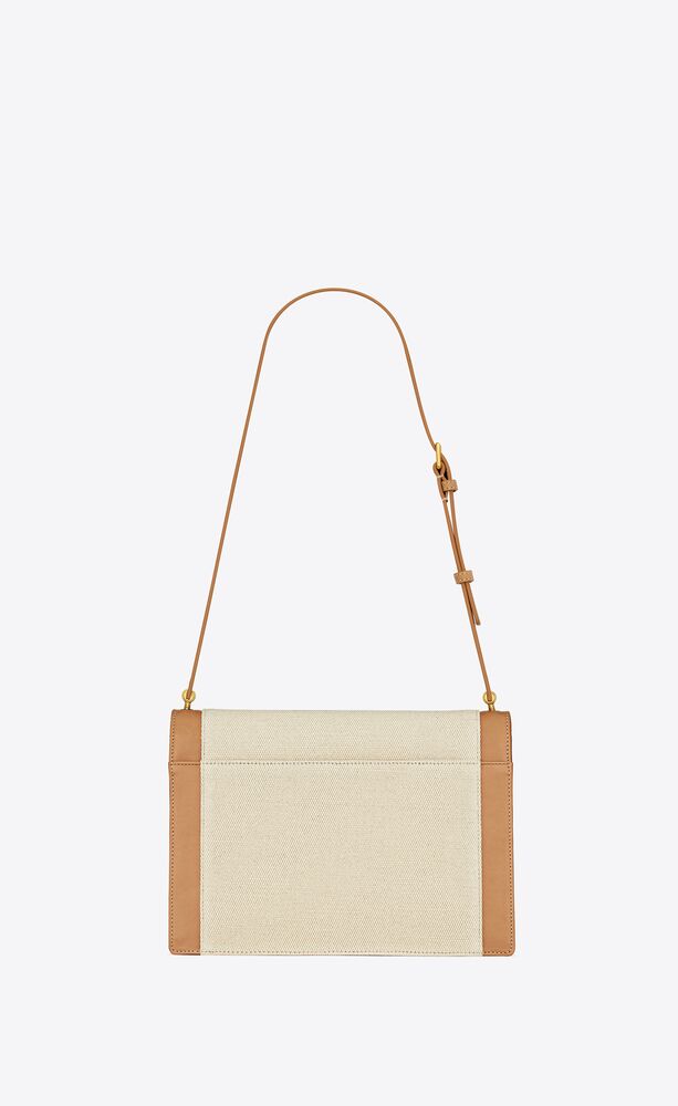 Gaby medium in canvas and vegetable-tanned leather | Saint Laurent ...