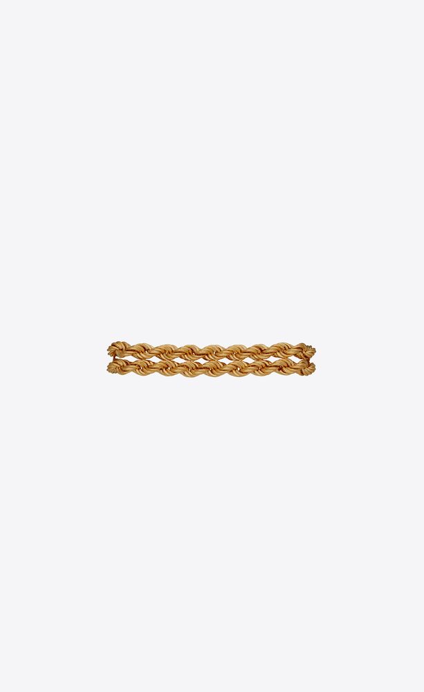double-chain bracelet in 18k yellow gold