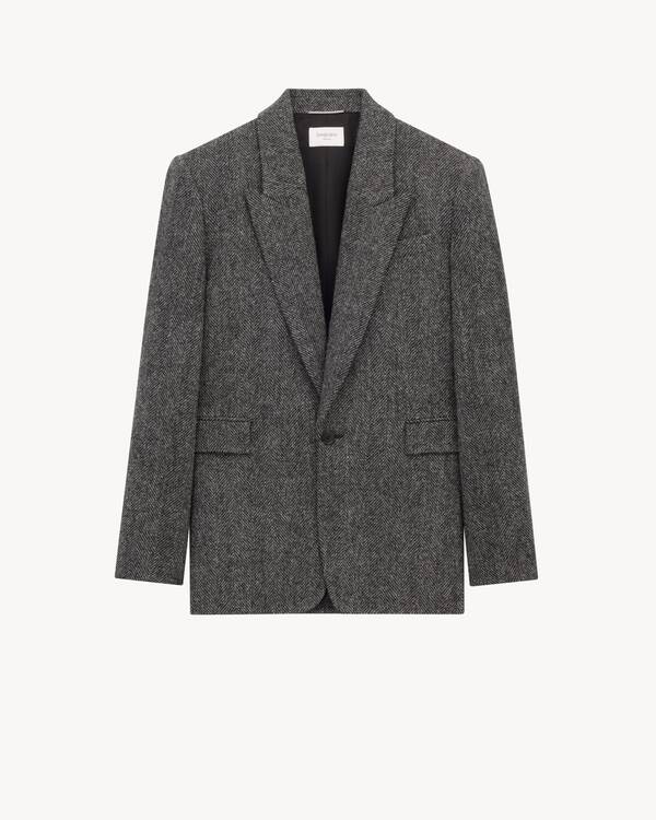 コート Saint Laurent Prince of Wales Wool coat (830690Y9I70 2849) Medium-842593Y3J592034_B.jpg?v=2