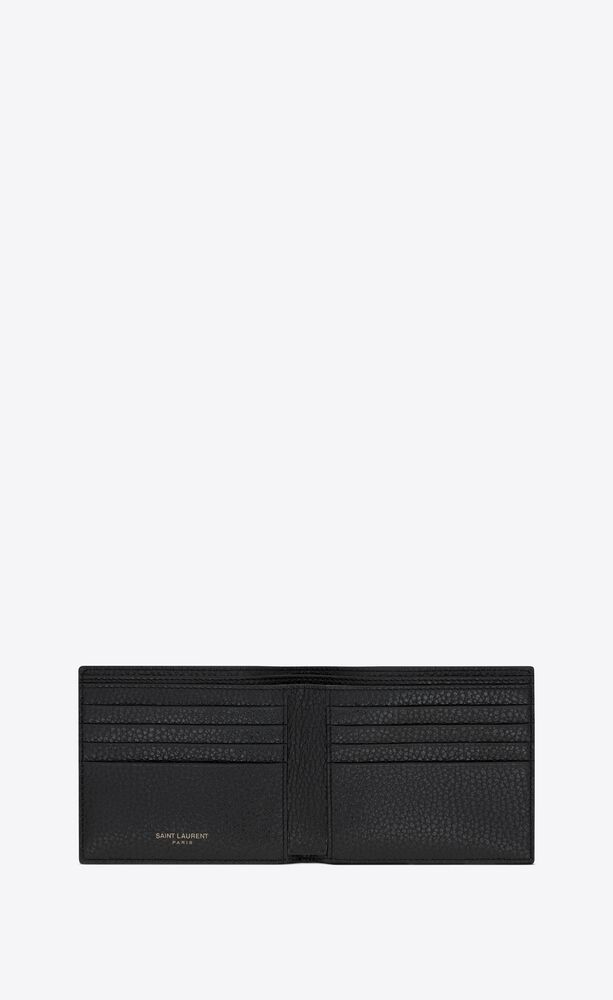 tiny cassandre east/west wallet in grained leather