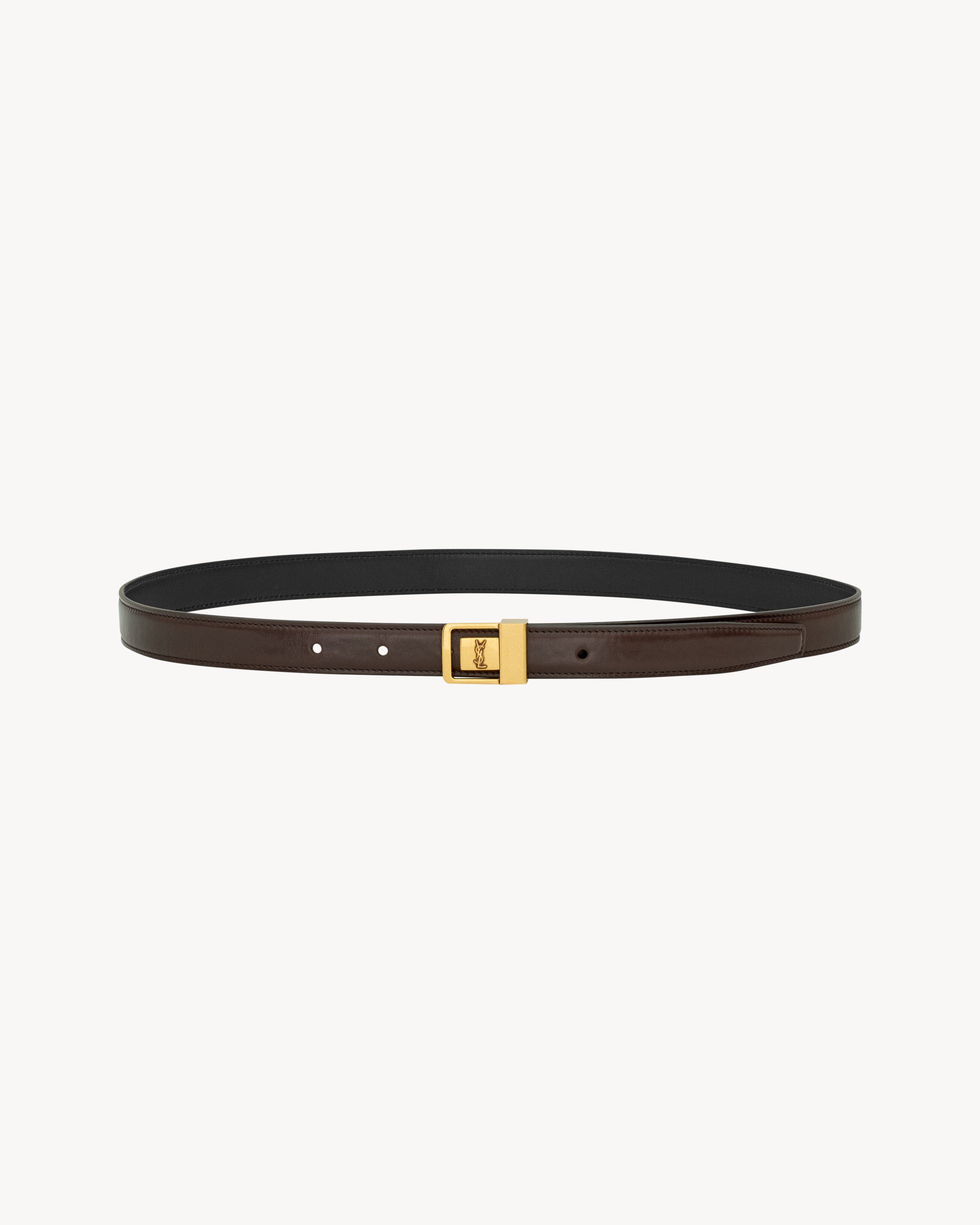 LA 66 thin belt in smooth leather
