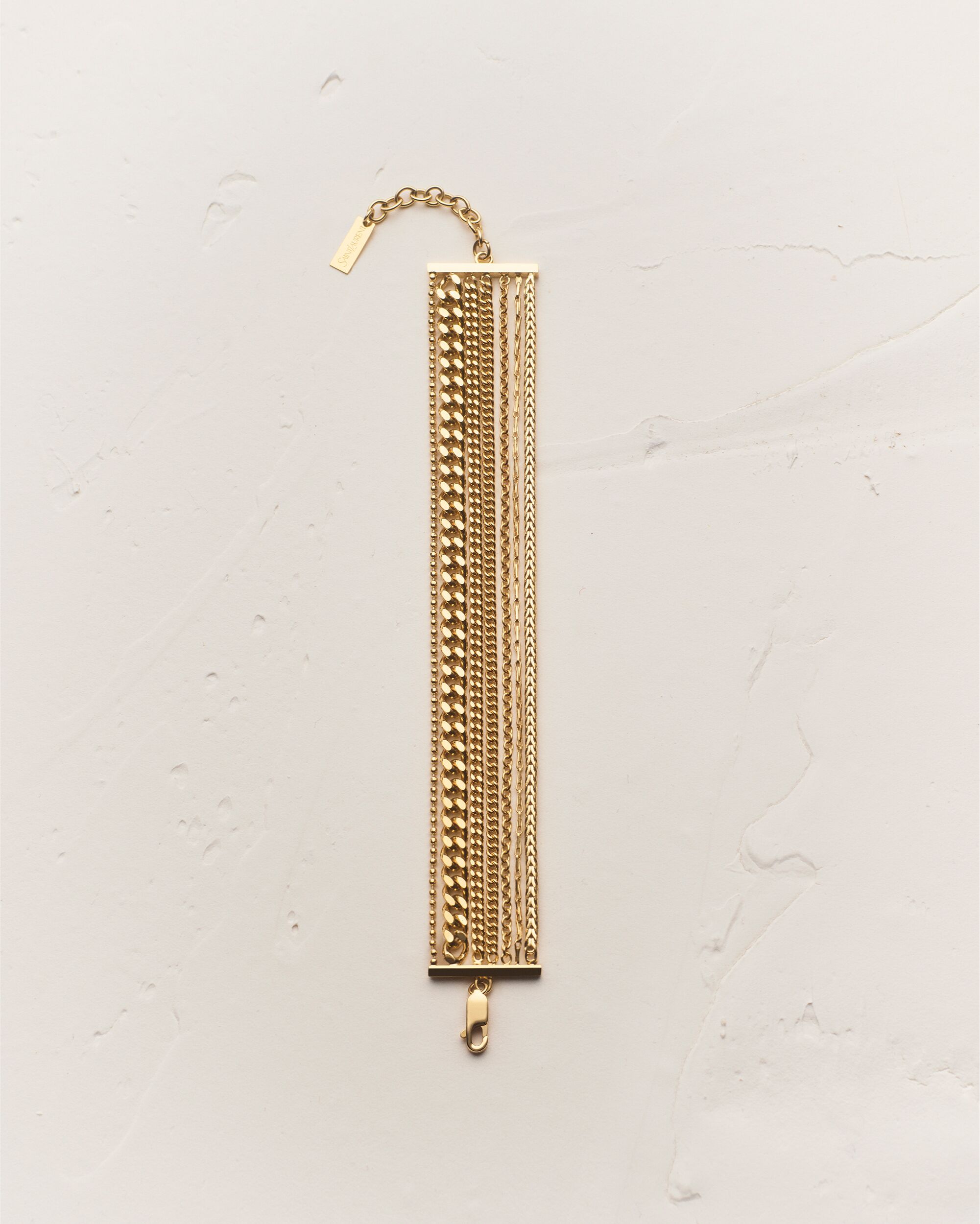multi-chain bracelet in 18K yellow gold