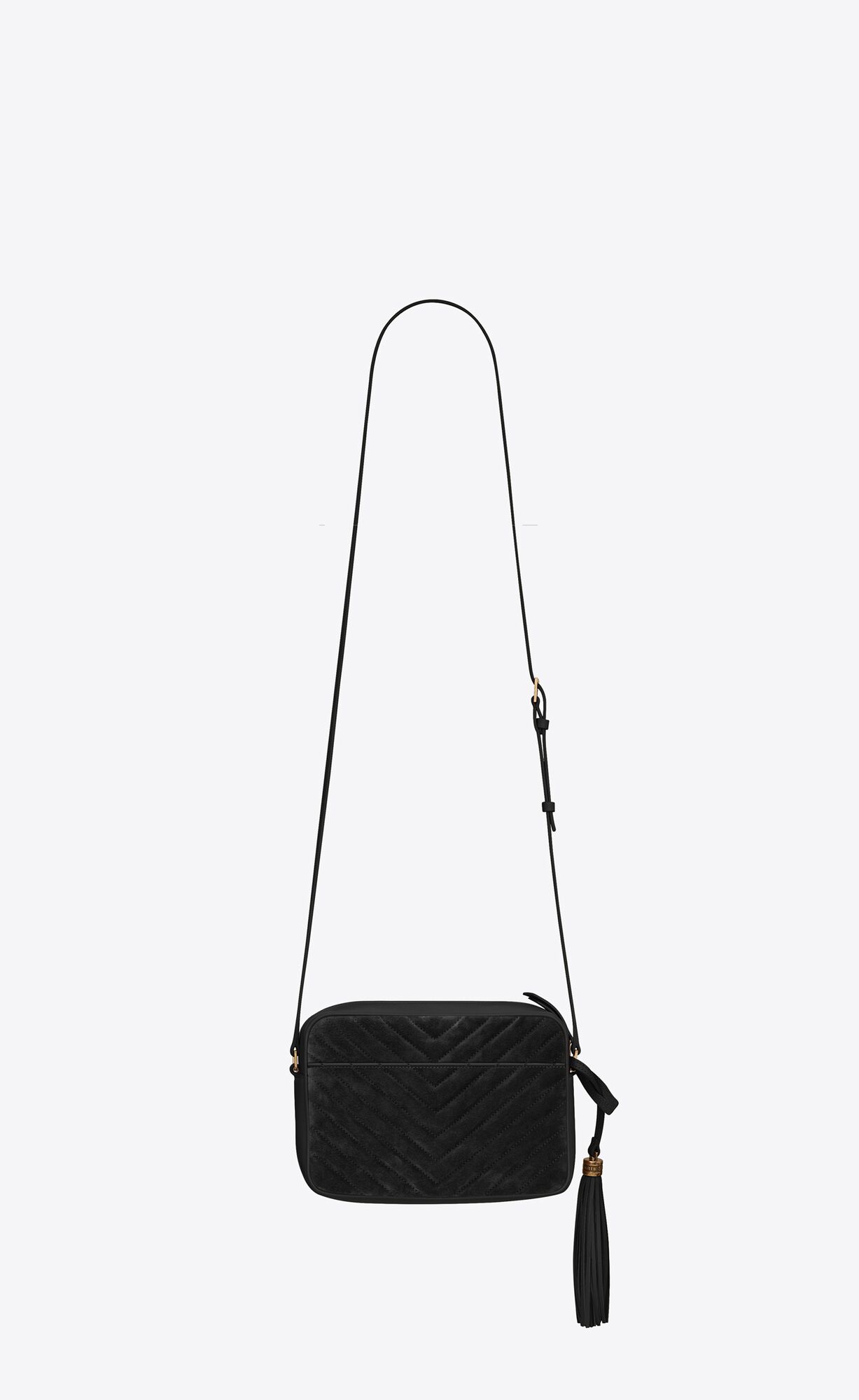 LOU camera bag in quilted suede and smooth leather Saint Laurent