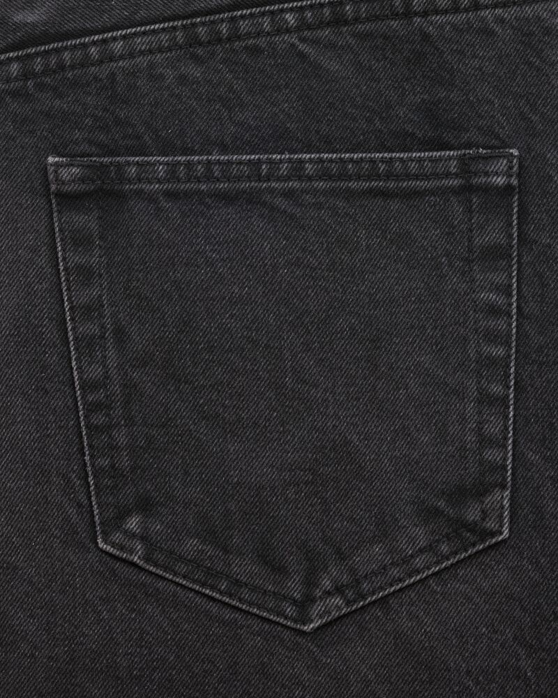 Loose-Fit Jeans in Used Black Denim