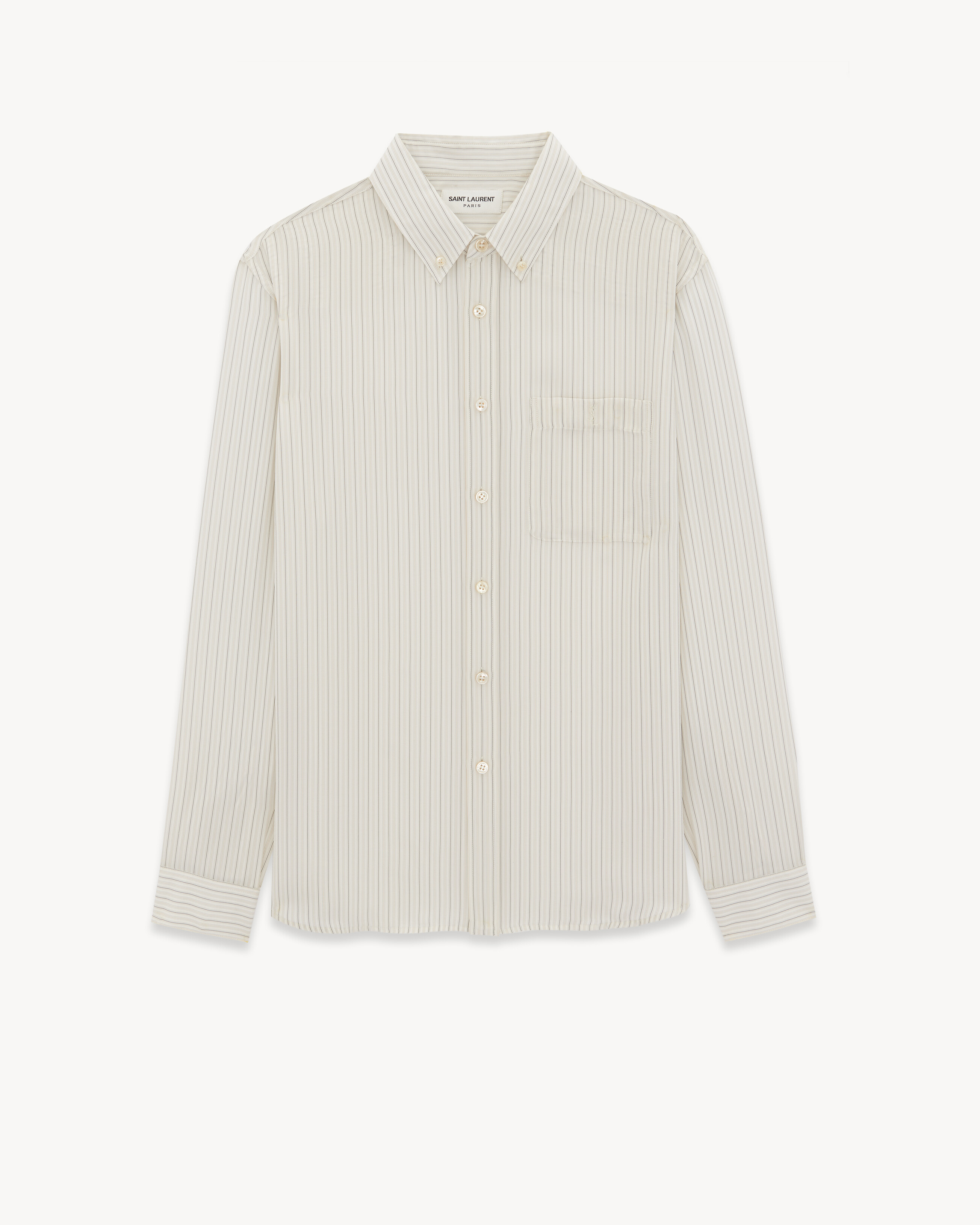 Cassandre Shirt in Striped Silk Satin