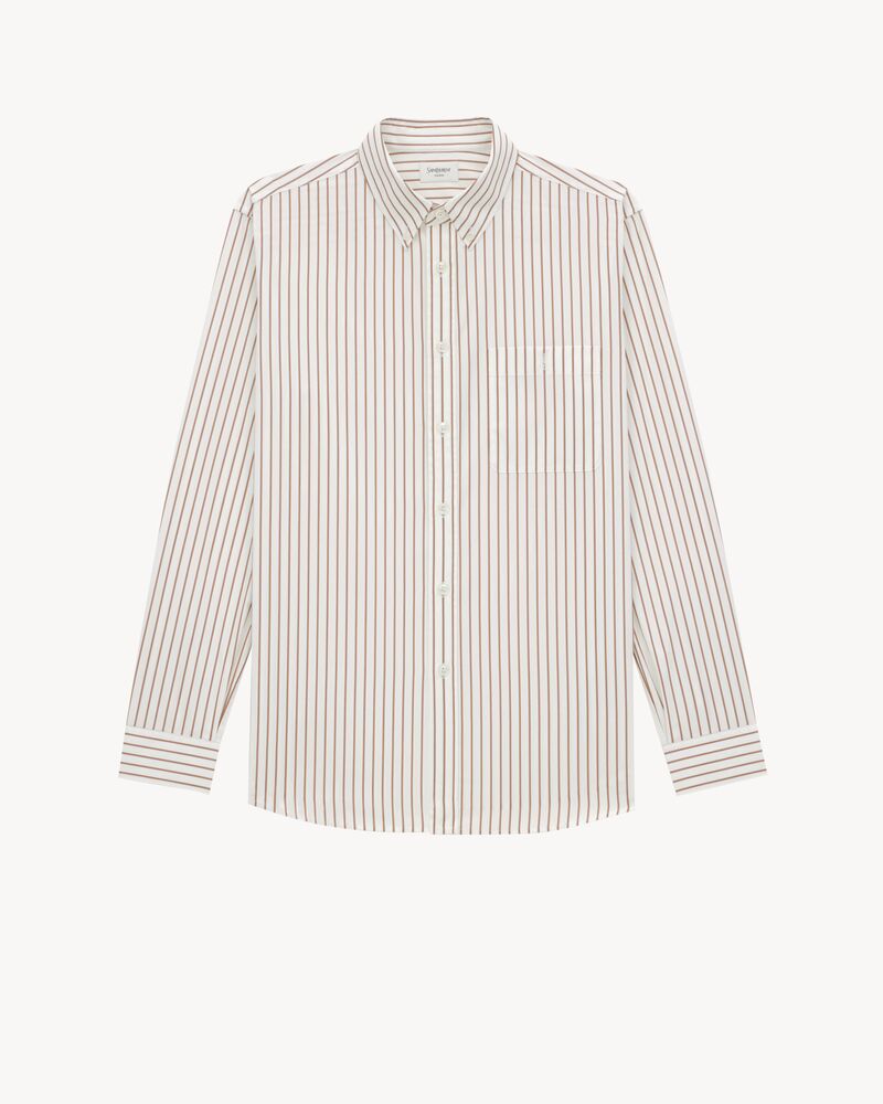 CASSANDRE shirt in striped cotton poplin