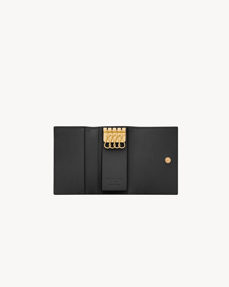 CASSANDRE SLIM KEY CASE IN GRAIN DE POUDRE LEATHER