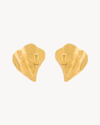 【関税＆送料込み】Saint Laurent Earrings NIB Saint Laurent YSL Curb Chain Link Crystal Mismatch