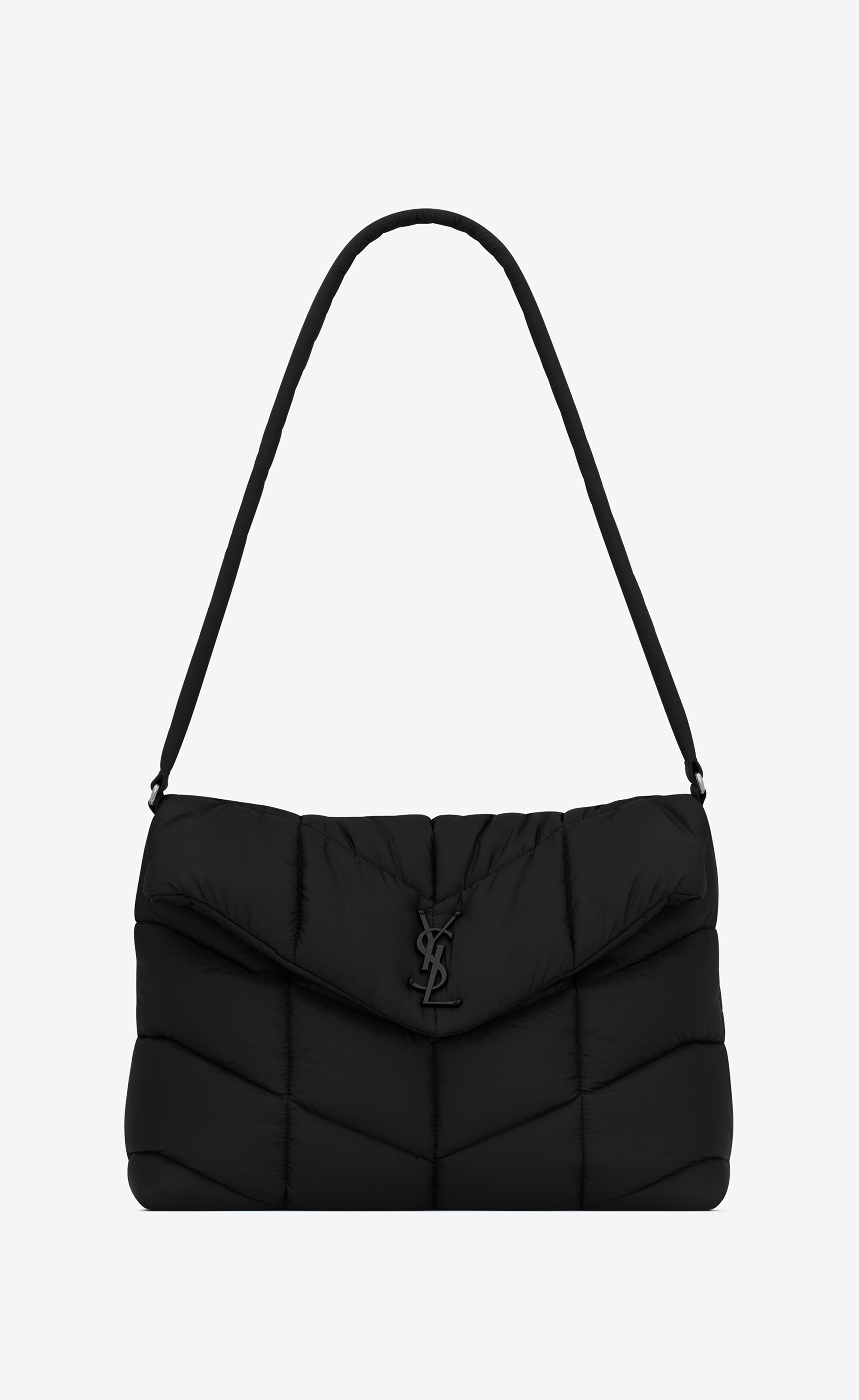 Saint Laurent Lou Puffer Nylon Shoulder Bag