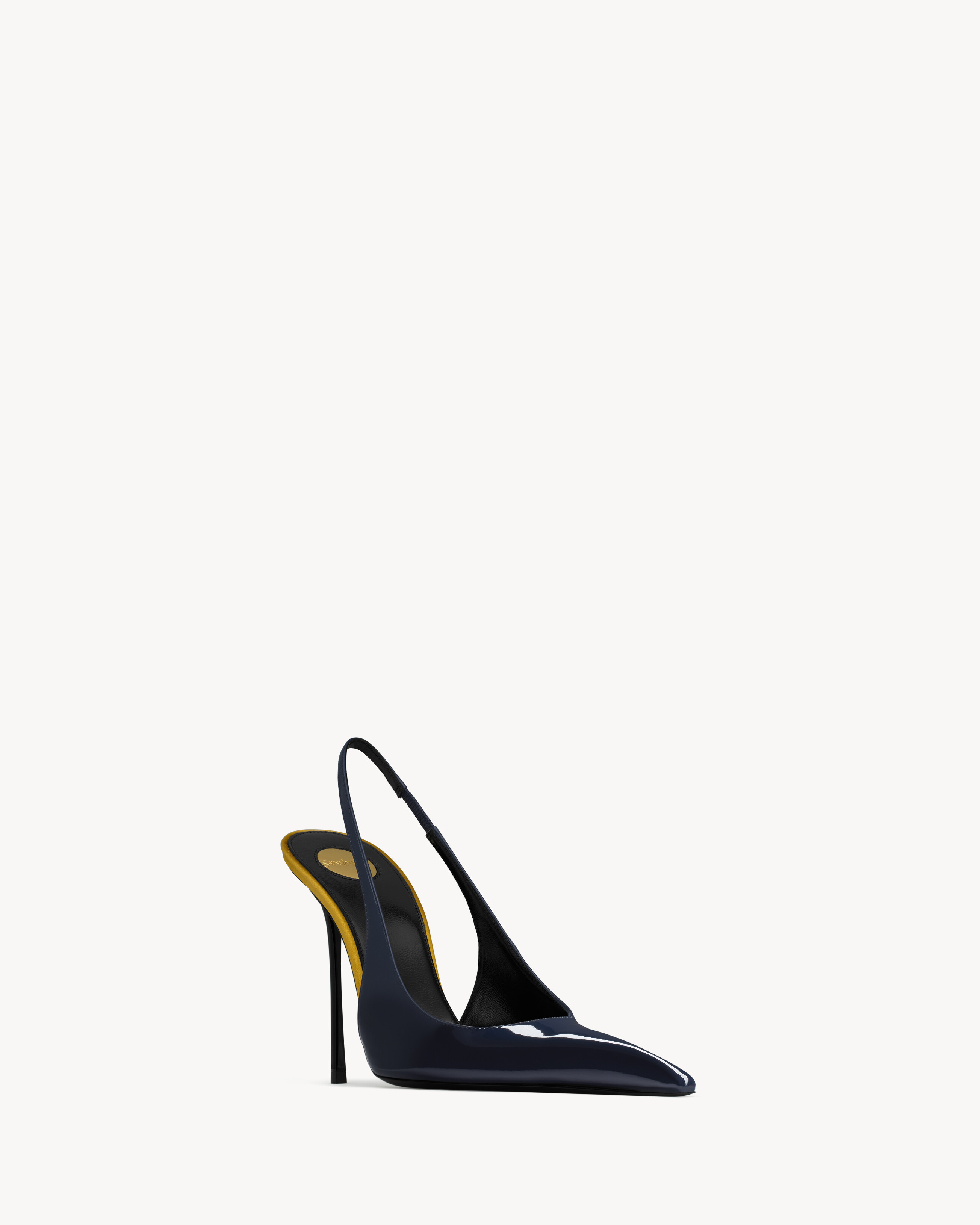 AMALIA slingbacks en cuir verni