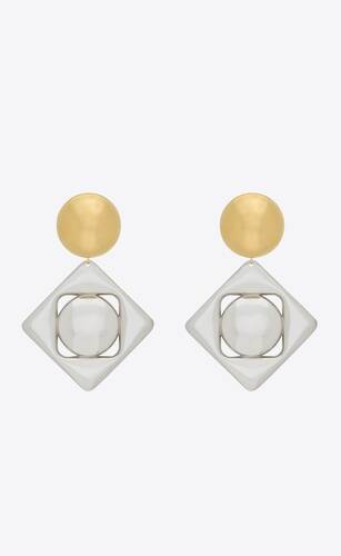 geometric earrings in metal