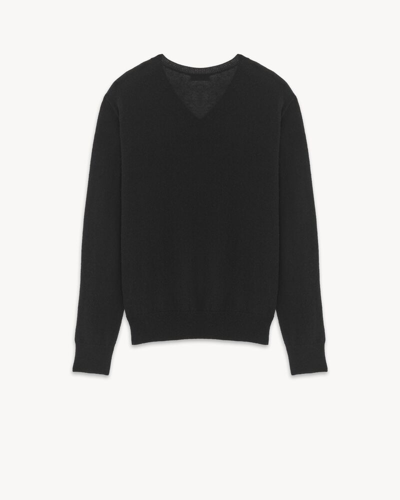 V-Neck Sweater in Cashmere And Silk