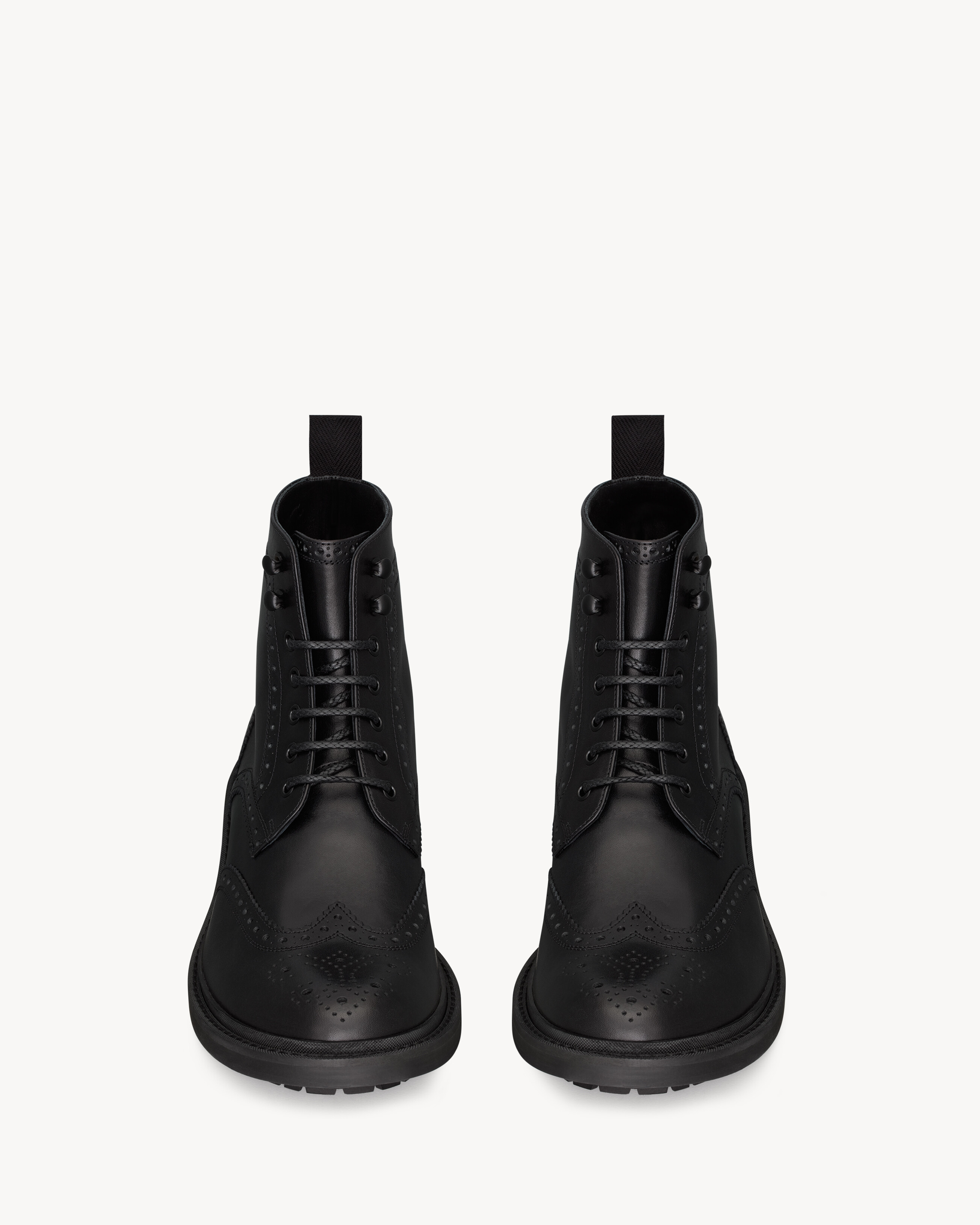ANTOINE brogue boots in smooth leather
