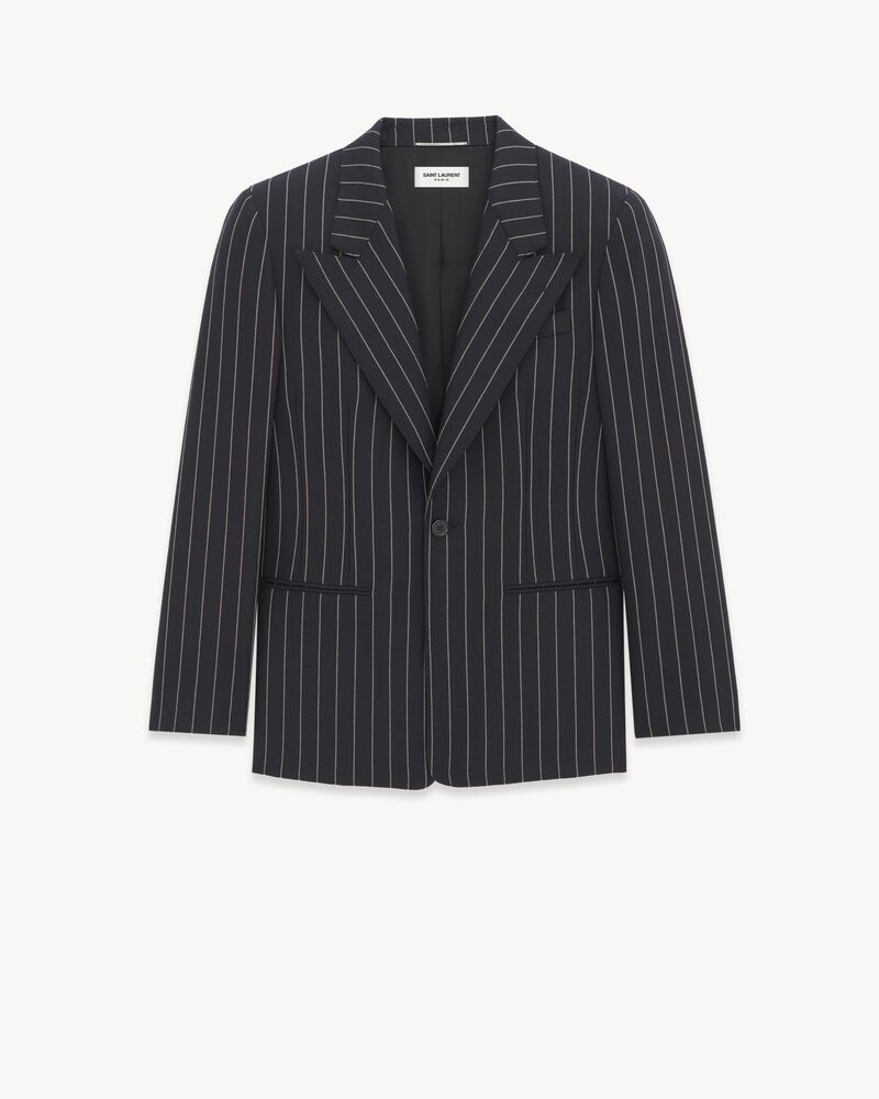 ジャケット SAINT LAURENT BLACK CREME BLAZER Jacket in Gabardine | Saint Laurent | YSL EN