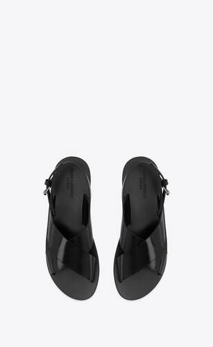 MOJAVE sandals in glazed leather | Saint Laurent | YSL.com