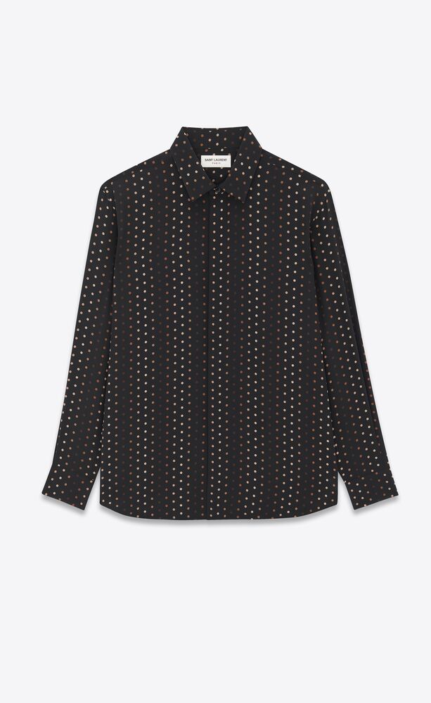 shirt in dotted crepe de chine