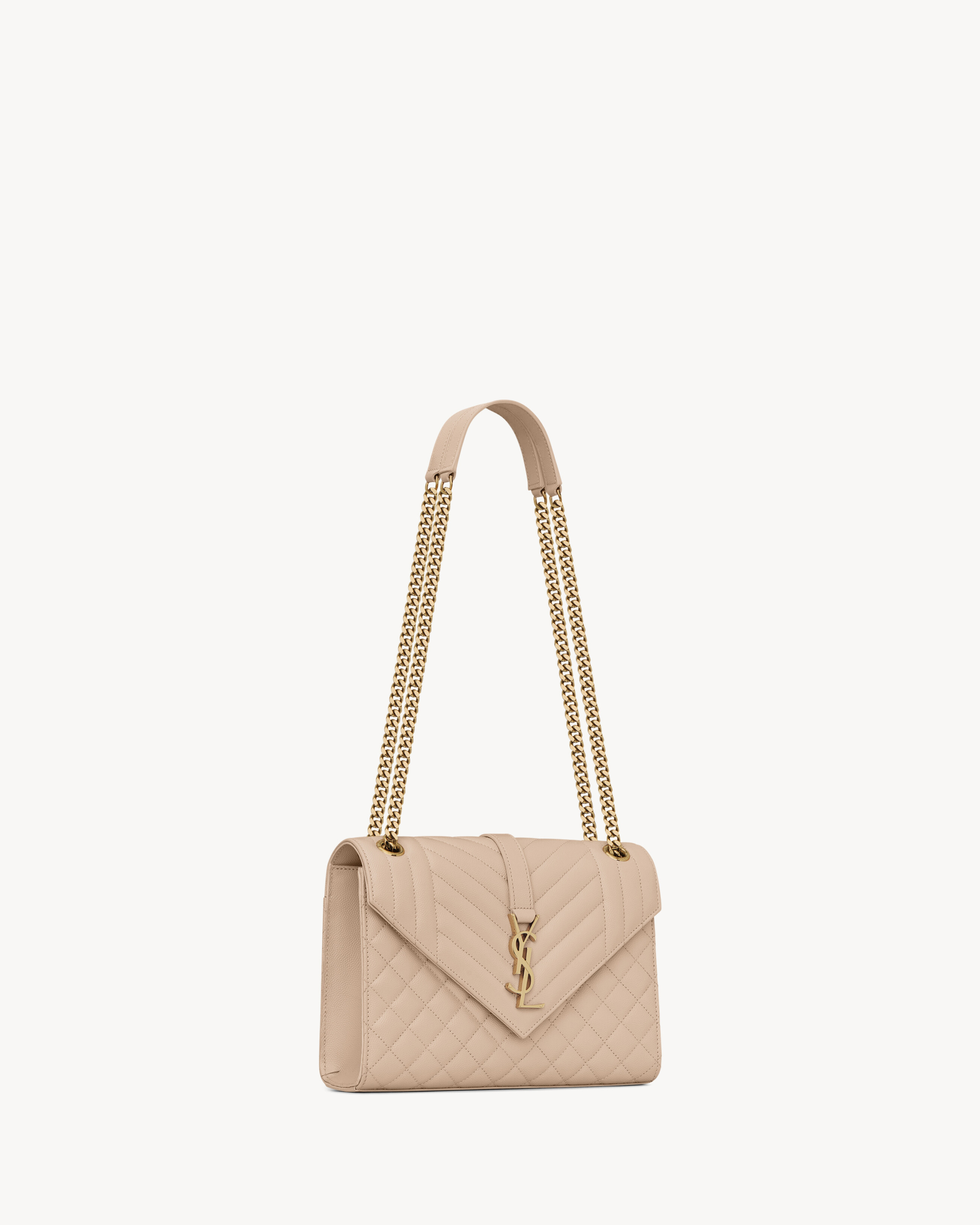 ENVELOPE MEDIUM IN QUILTED GRAIN DE POUDRE EMBOSSED LEATHER