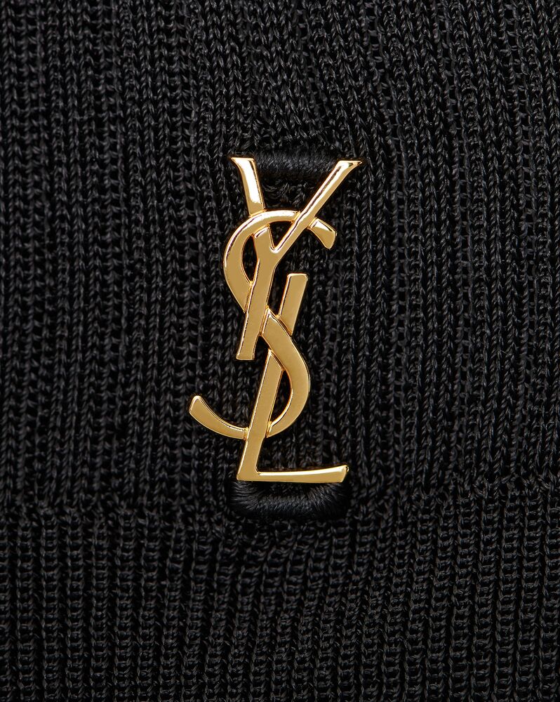 Monogram top in ribbed viscose | Saint Laurent | YSL.com