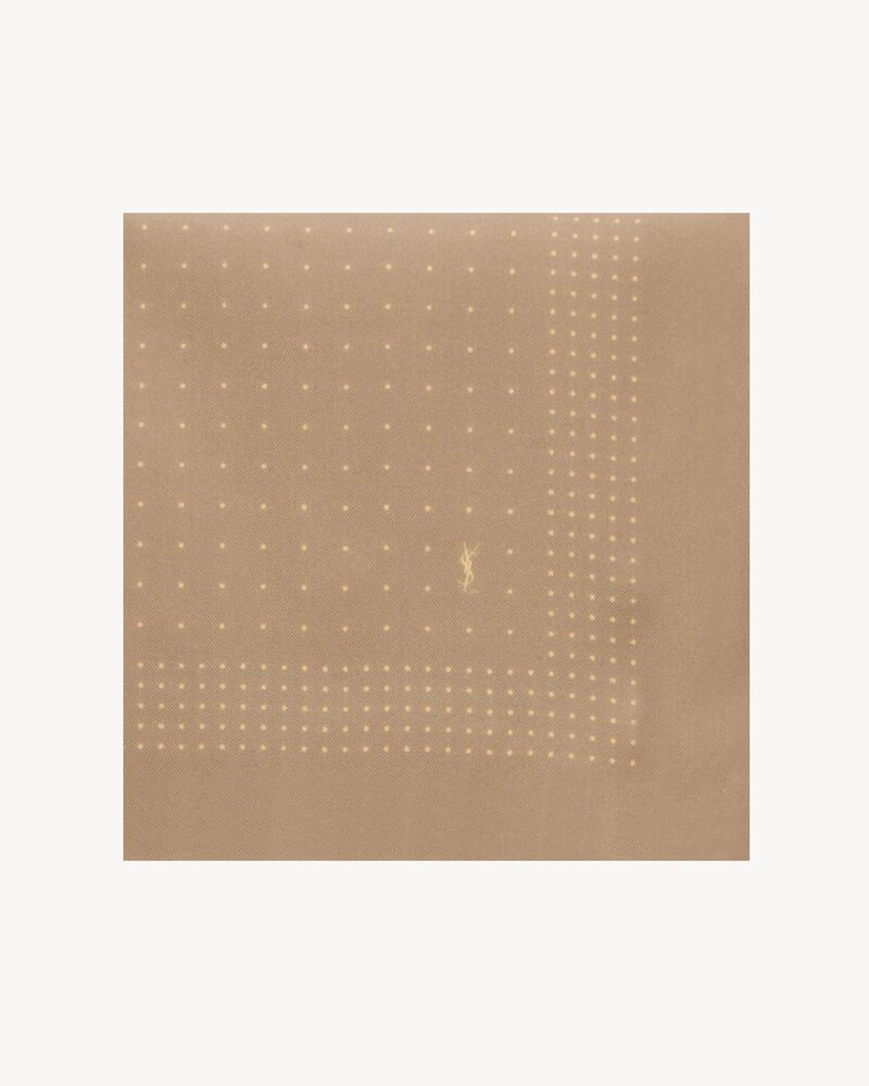 pocket square in dotted silk twill